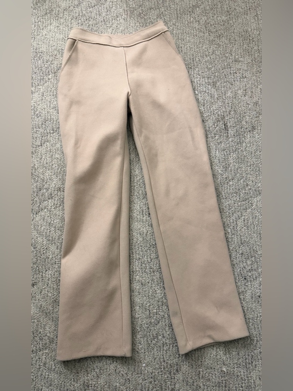 Zara Beige Straight-Leg Trousers Sz M women’s